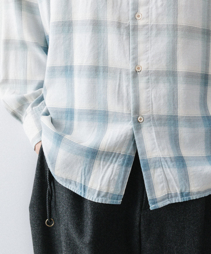 concause-コンコースのREGULAR COLLAR CHECK SHIRTのBLUE公式通販サイトsession福岡セレクトショップ