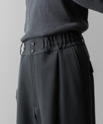 画像をギャラリービューアに読み込む, SUBLATIONS サブレーションズのHEAVY WOOL GABARDINE FLARE EASY TROUSERS - SLATE GREYの公式通販サイトsession福岡セレクトショップ
