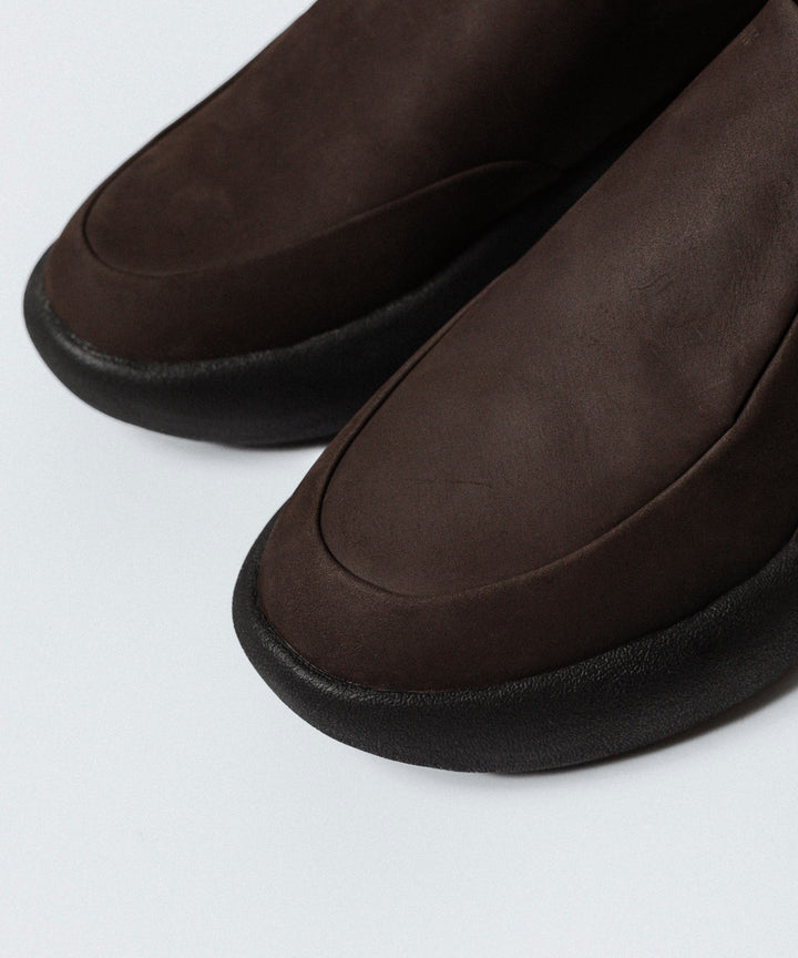 VEIN ヴェインのCOW LEATHER NUBUCK OVAL SOLE  TRAINER - BROWNの公式通販サイトsession福岡セレクトショップ