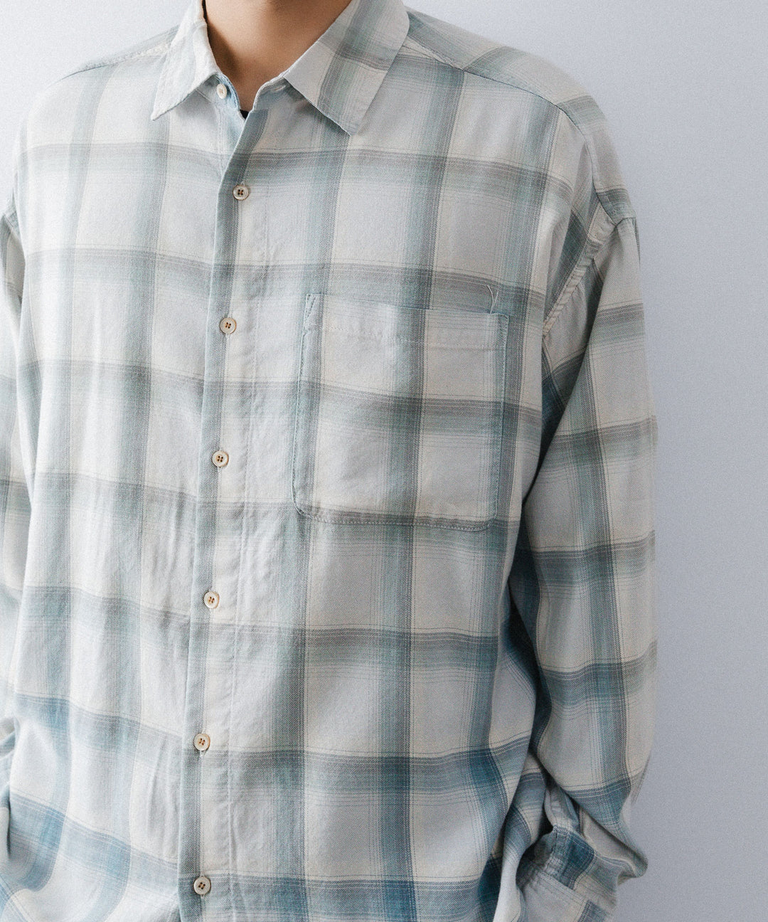 concause-コンコースのREGULAR COLLAR CHECK SHIRTのBLUE公式通販サイトsession福岡セレクトショップ