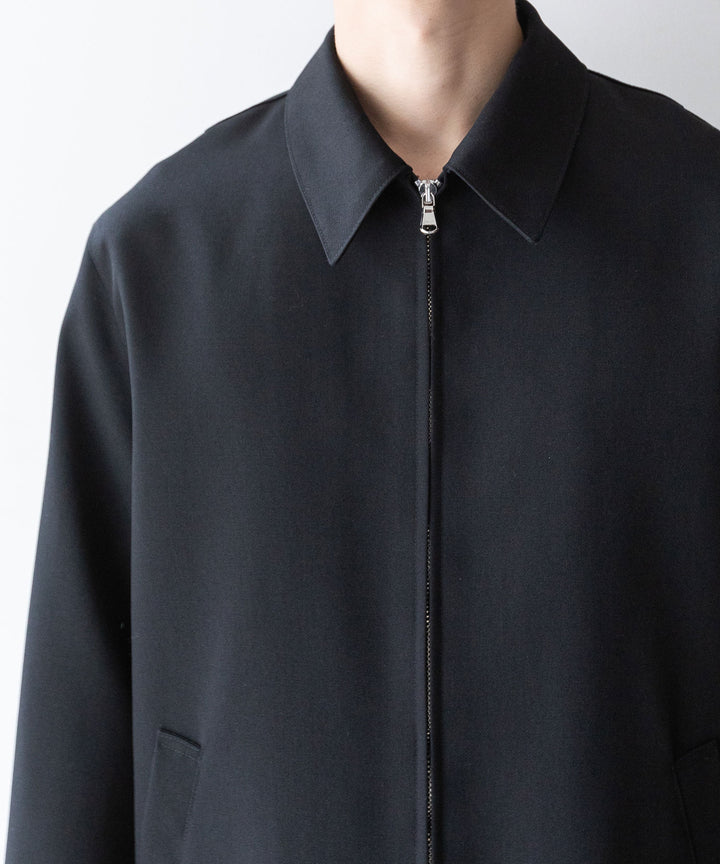 INTÉRIM インテリム 23AW PURE BLACK WOOL HARRINGTON JACKET - BLACK sessionセッション福岡セレクトショップ 公式通販サイト