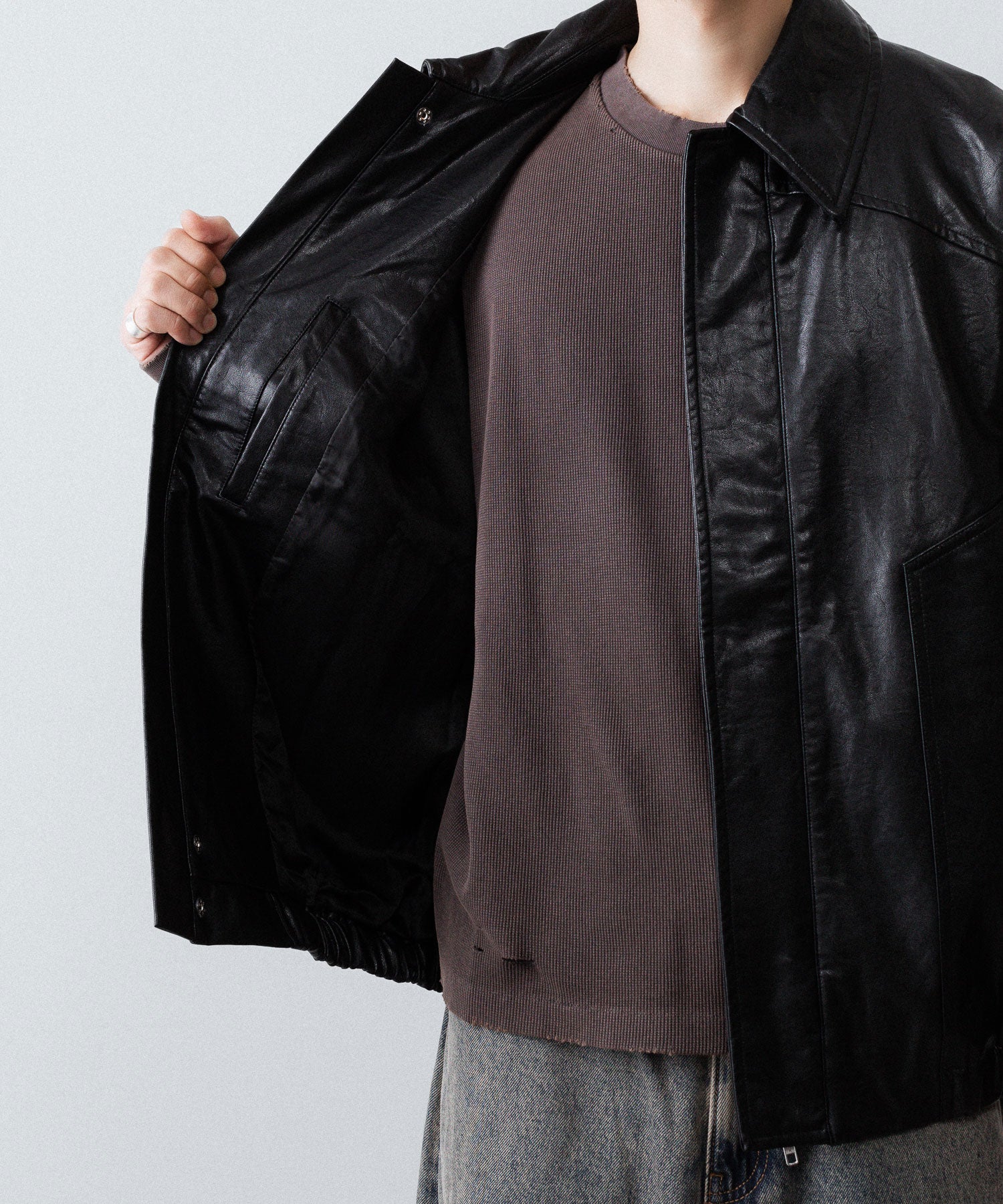 CODA -コーダのBLACK SYNTHETIC LEATHER CLUB JACKETのBLACK公式通販サイトsession福岡セレクトショップ