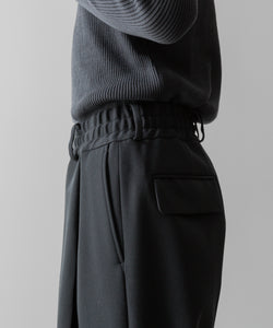 SUBLATIONS サブレーションズのHEAVY WOOL GABARDINE FLARE EASY TROUSERS - SLATE GREYの公式通販サイトsession福岡セレクトショップ