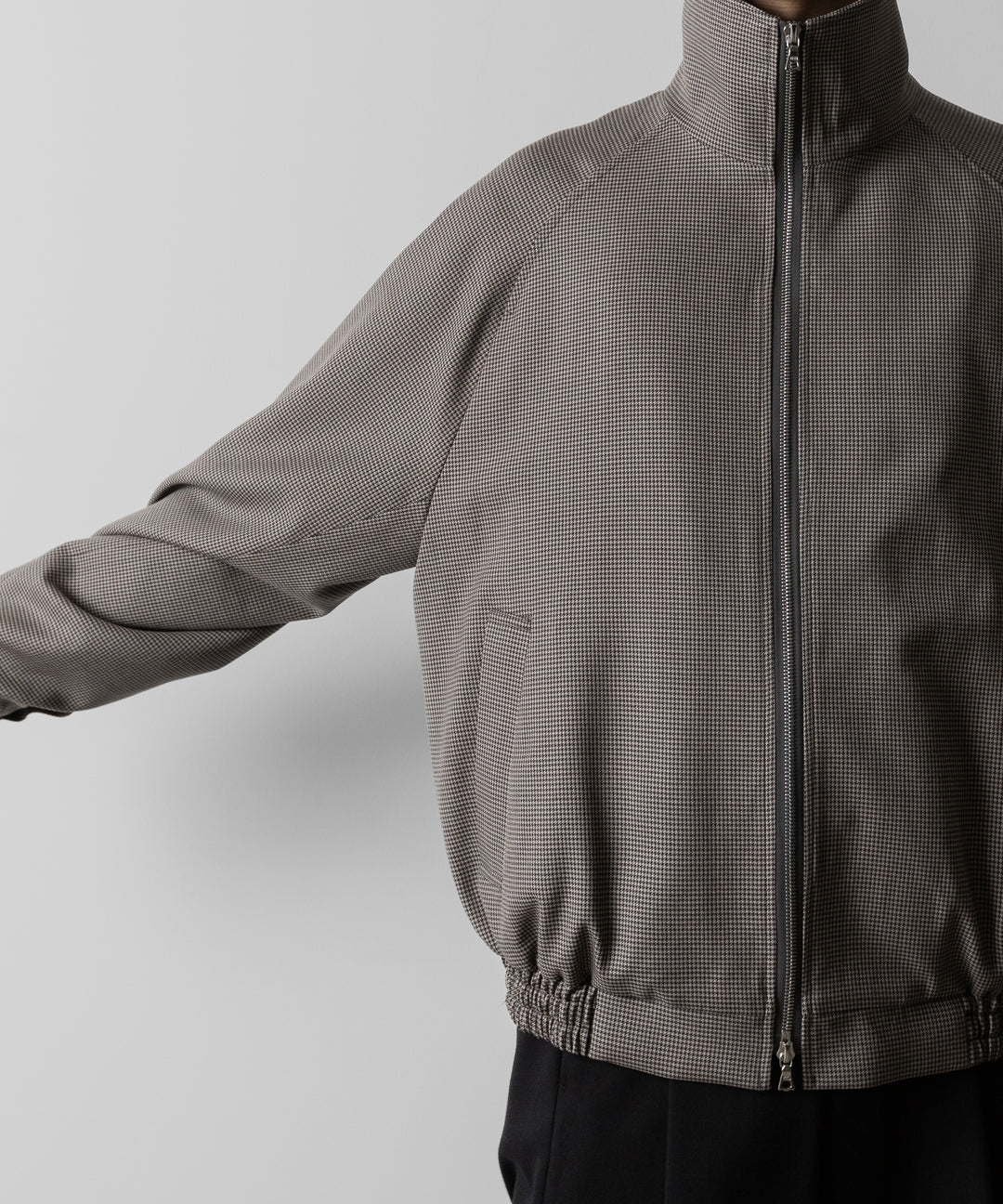 ssstein(シュタイン)のDOUBLE WEAVE HOUNDSTOOTH ZIP UP SHORT JACKET - HOUNDSTOOTHの公式通販サイトsession福岡セレクトショップ