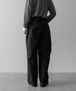 【ANTHEM A】COTTON TWILL NO-BRAINER PANTS - BLACK