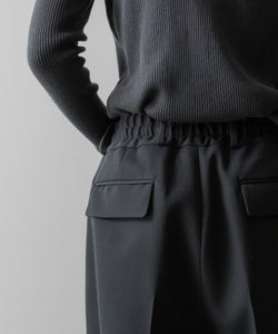 SUBLATIONS サブレーションズのHEAVY WOOL GABARDINE FLARE EASY TROUSERS - SLATE GREYの公式通販サイトsession福岡セレクトショップ