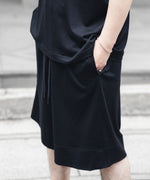 画像をギャラリービューアに読み込む, WWW WRAPINKNOT wool wearのWIDE SHORTSのBLACK 公式通販サイトsession福岡セレクトショップ
