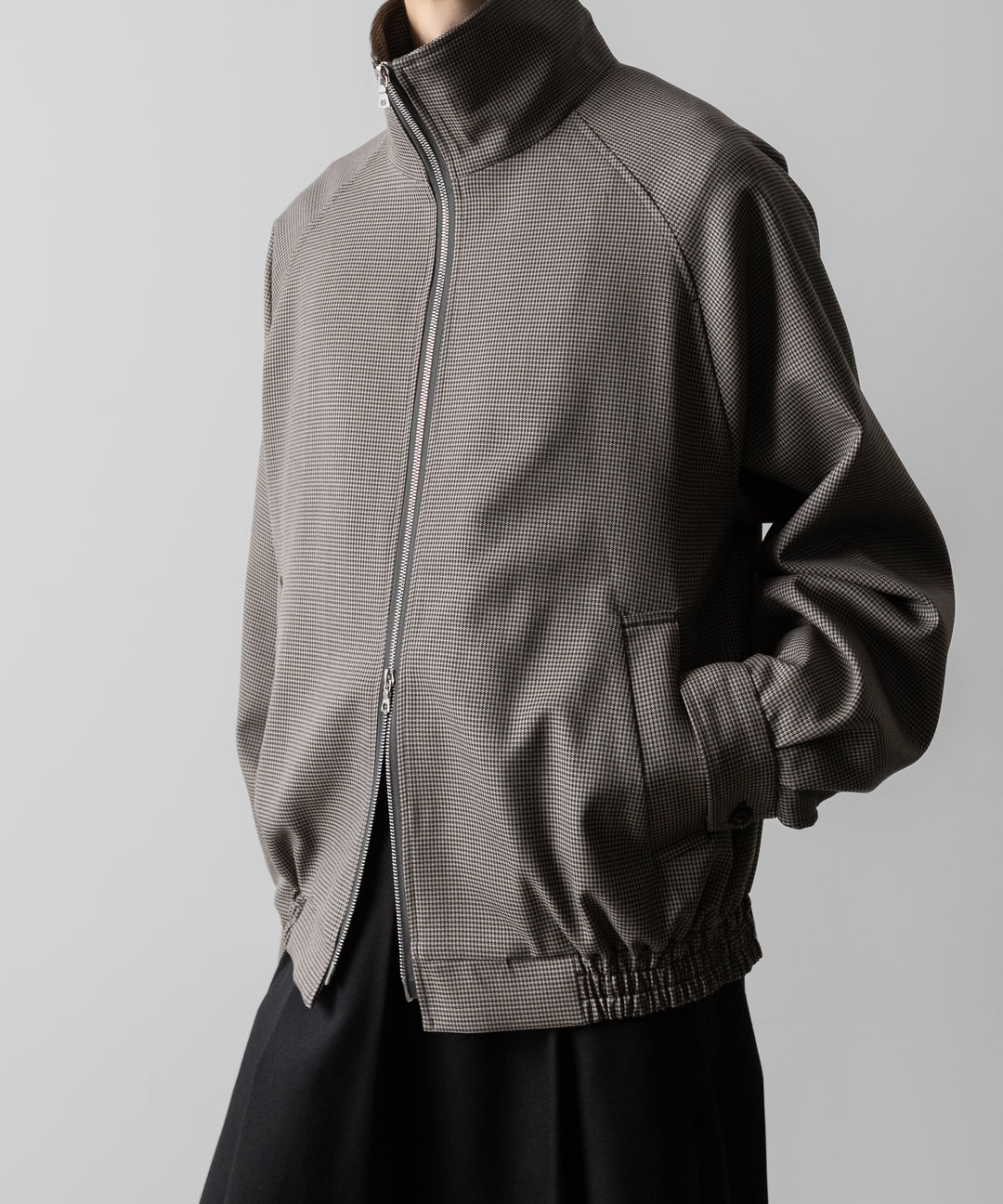 ssstein(シュタイン)のDOUBLE WEAVE HOUNDSTOOTH ZIP UP SHORT JACKET - HOUNDSTOOTHの公式通販サイトsession福岡セレクトショップ