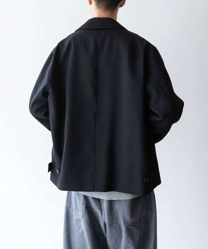 INTÉRIM インテリム 23AW PURE BLACK WOOL HARRINGTON JACKET - BLACK sessionセッション福岡セレクトショップ 公式通販サイト