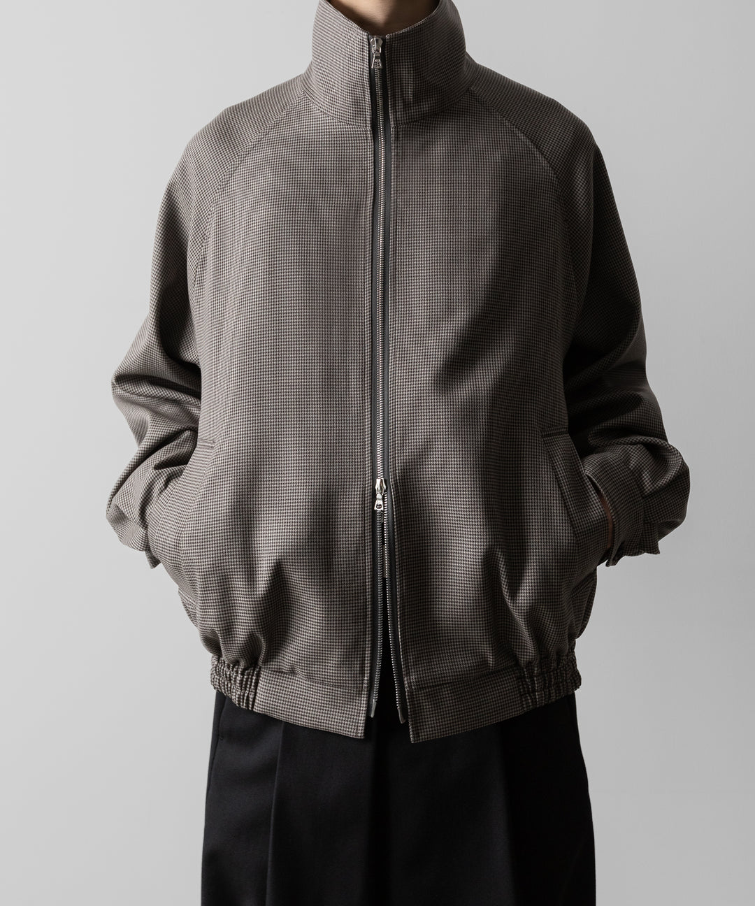 ssstein(シュタイン)のDOUBLE WEAVE HOUNDSTOOTH ZIP UP SHORT JACKET - HOUNDSTOOTHの公式通販サイトsession福岡セレクトショップ