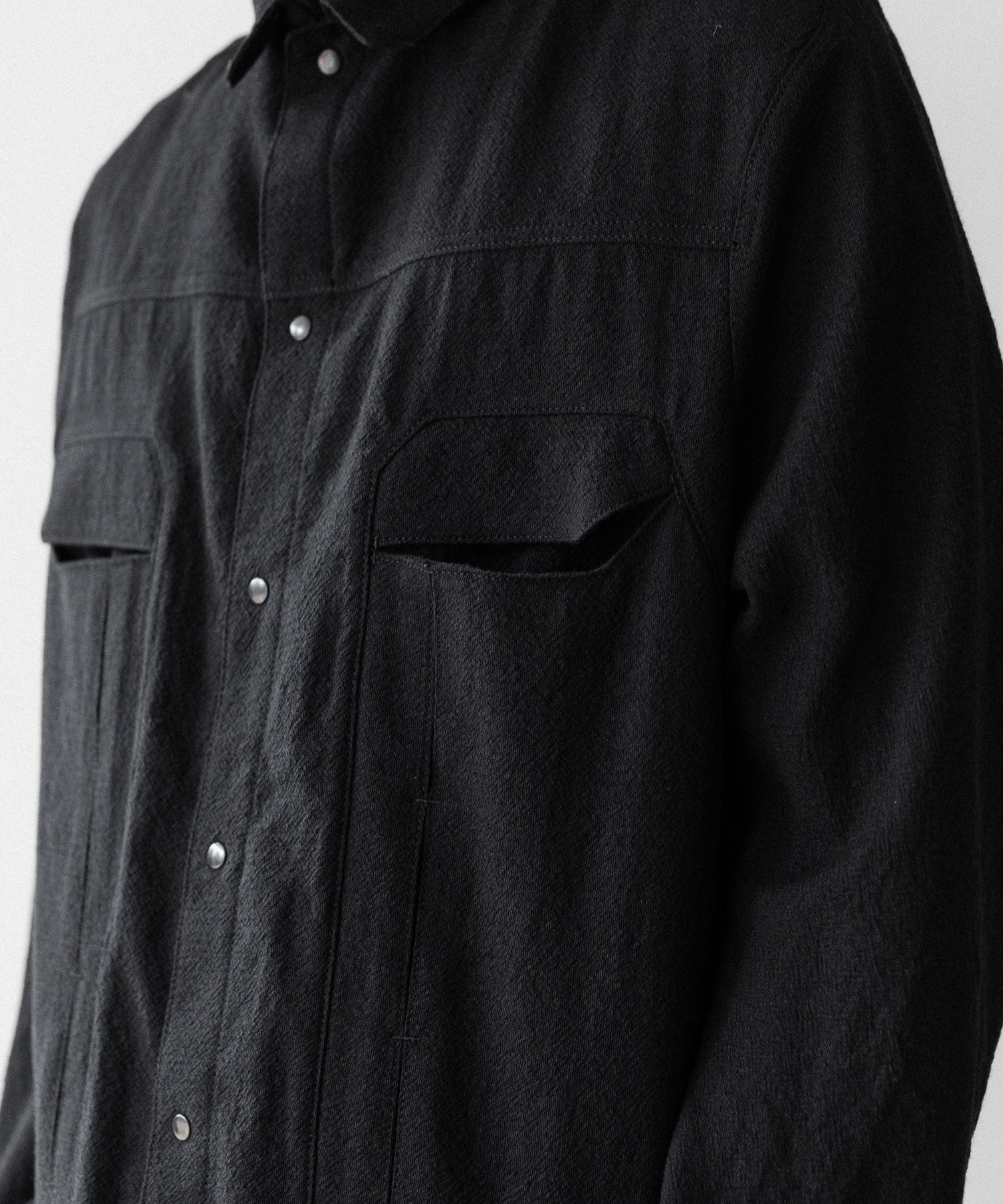 OPPOSE DUALITY オポーズデュアリティの６POCKET PANEL WOOL JACKETのBLACK公式通販サイトsession福岡セレクトショップ
