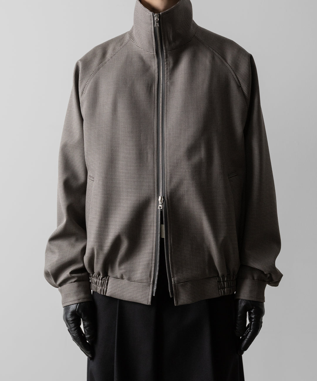 ssstein(シュタイン)のDOUBLE WEAVE HOUNDSTOOTH ZIP UP SHORT JACKET - HOUNDSTOOTHの公式通販サイトsession福岡セレクトショップ