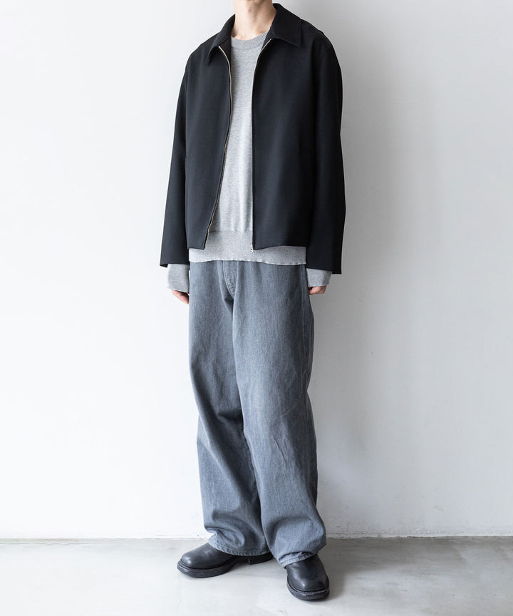 INTÉRIM インテリム 23AW PURE BLACK WOOL HARRINGTON JACKET - BLACK sessionセッション福岡セレクトショップ 公式通販サイト