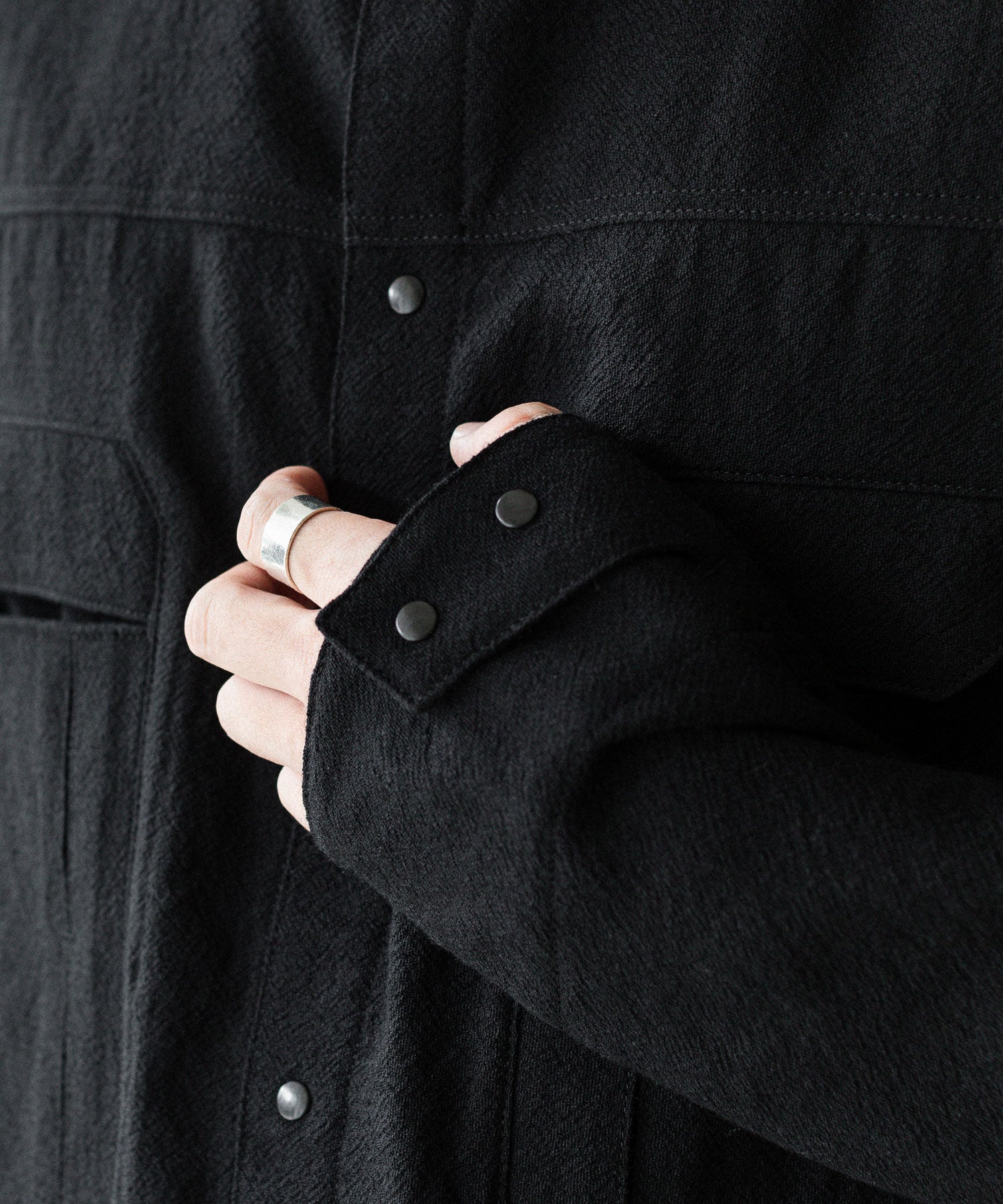 OPPOSE DUALITY オポーズデュアリティの６POCKET PANEL WOOL JACKETのBLACK公式通販サイトsession福岡セレクトショップ
