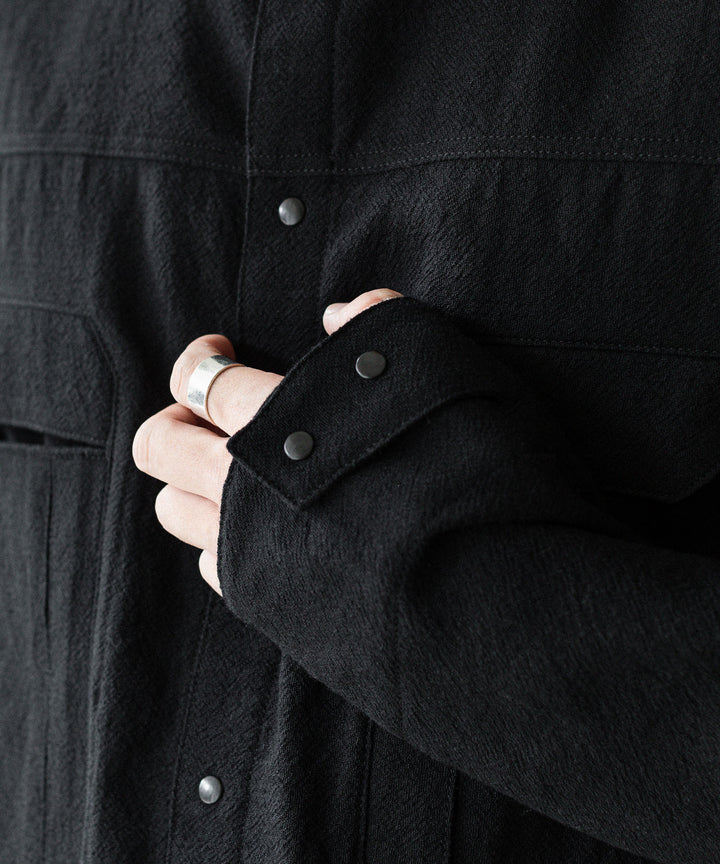 OPPOSE DUALITY オポーズデュアリティの６POCKET PANEL WOOL JACKETのBLACK公式通販サイトsession福岡セレクトショップ