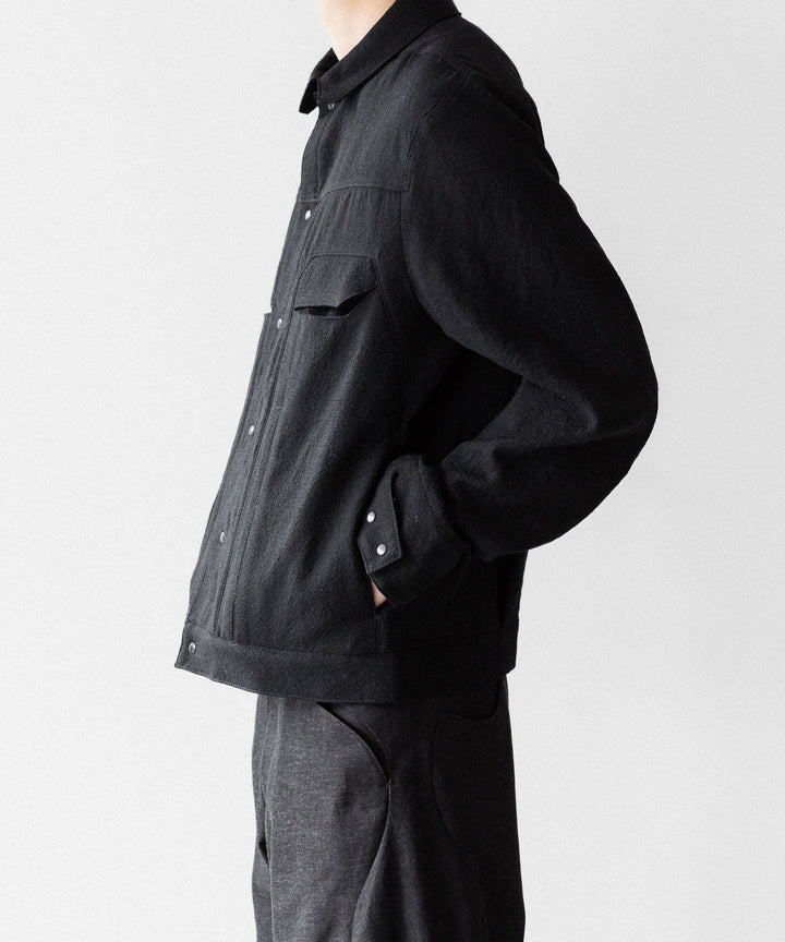 OPPOSE DUALITY オポーズデュアリティの６POCKET PANEL WOOL JACKETのBLACK公式通販サイトsession福岡セレクトショップ