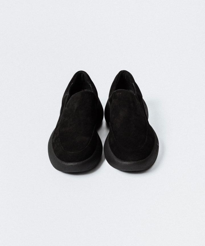 VEIN ヴェインのCOW LEATHER NUBUCK OVAL SOLE  TRAINER - BLACKの公式通販サイトsession福岡セレクトショップ