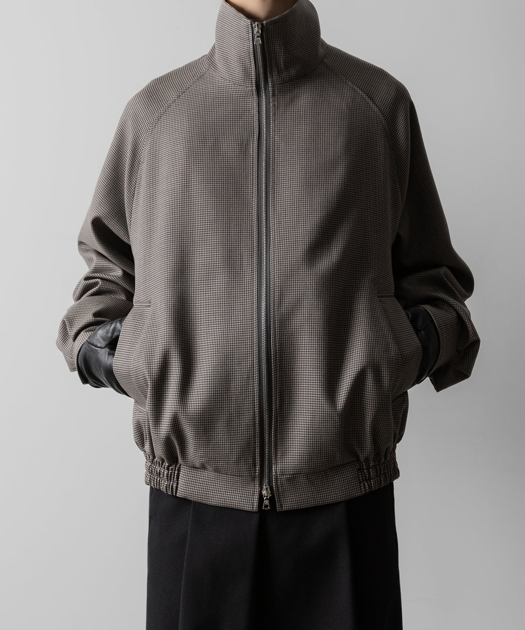 ssstein(シュタイン)のDOUBLE WEAVE HOUNDSTOOTH ZIP UP SHORT JACKET - HOUNDSTOOTHの公式通販サイトsession福岡セレクトショップ