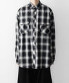 【SUBLATIONS】WASHABLE WOOL OMBRE CHECK SHIRT - GRAN BLACK