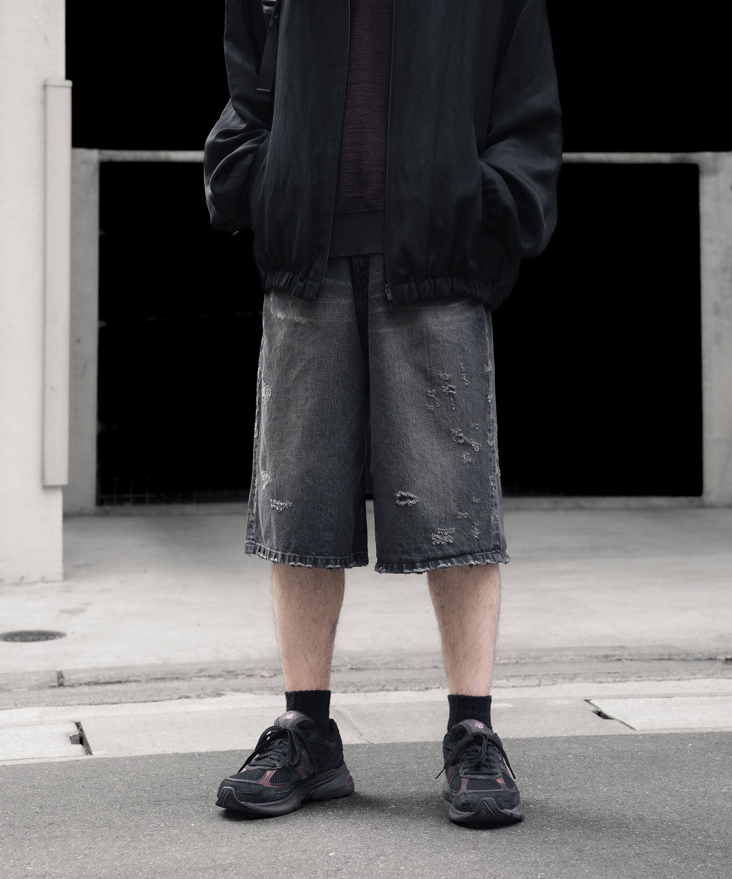 ssstein / シュタイン】BAGGY DENIM SHORTS - BLACK | 公式通販サイト