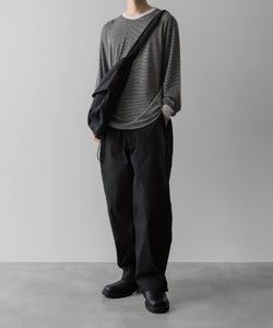 【ANTHEM A】COTTON TWILL NO-BRAINER PANTS - BLACK