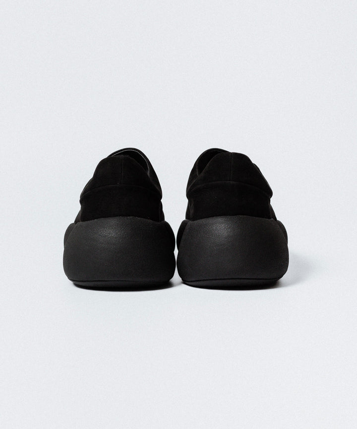 VEIN ヴェインのCOW LEATHER NUBUCK OVAL SOLE  TRAINER - BLACKの公式通販サイトsession福岡セレクトショップ