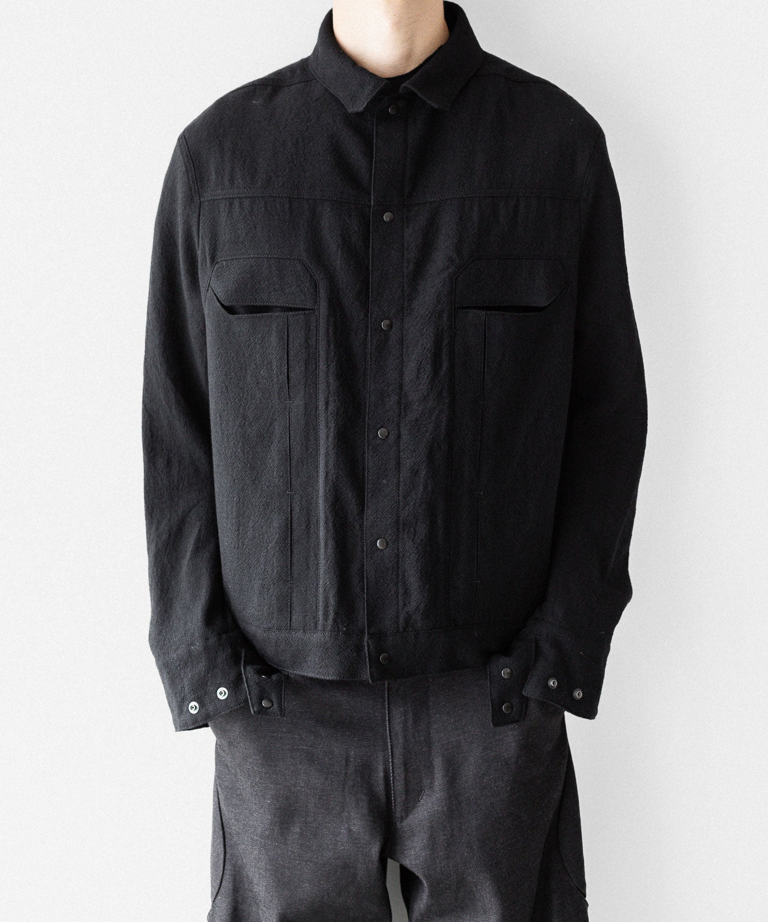 OPPOSE DUALITY オポーズデュアリティの６POCKET PANEL WOOL JACKETのBLACK公式通販サイトsession福岡セレクトショップ