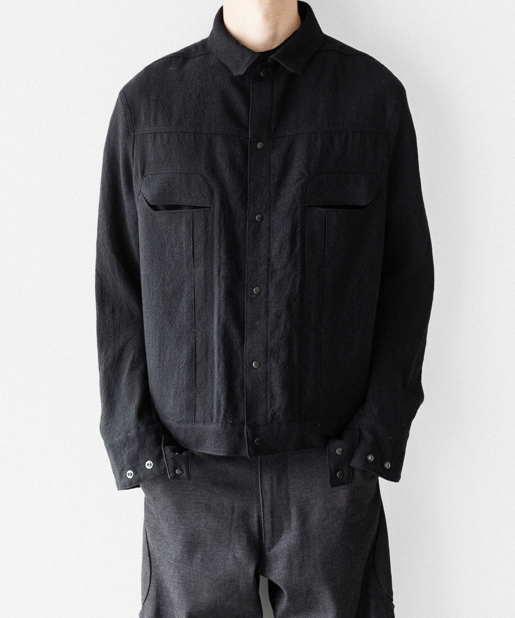OPPOSE DUALITY オポーズデュアリティの６POCKET PANEL WOOL JACKETのBLACK公式通販サイトsession福岡セレクトショップ