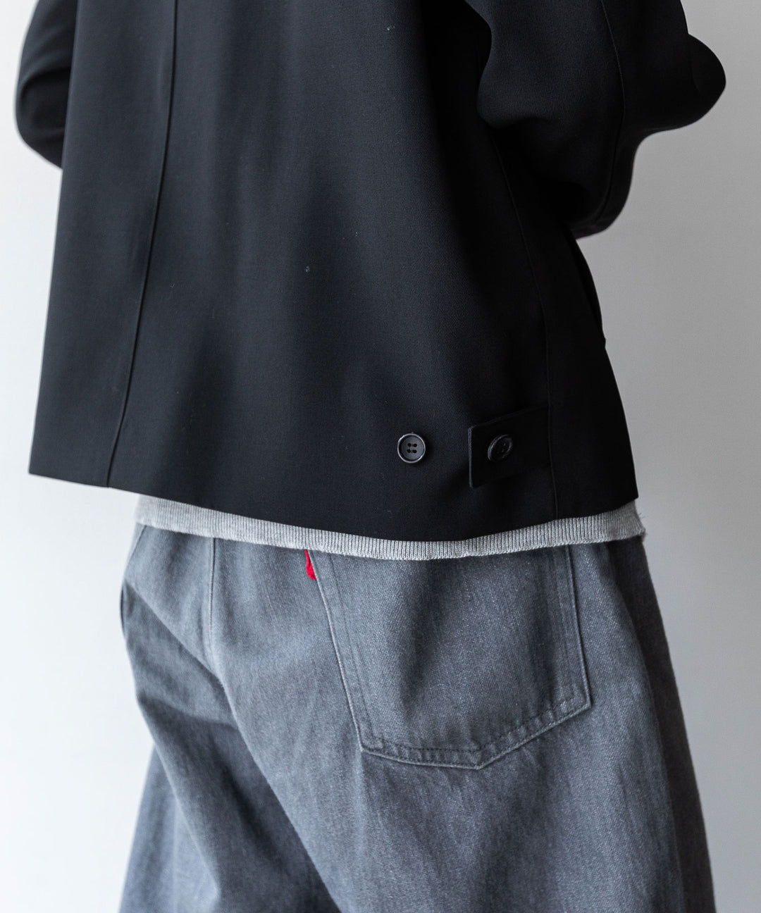 INTÉRIM インテリム 23AW PURE BLACK WOOL HARRINGTON JACKET - BLACK sessionセッション福岡セレクトショップ 公式通販サイト