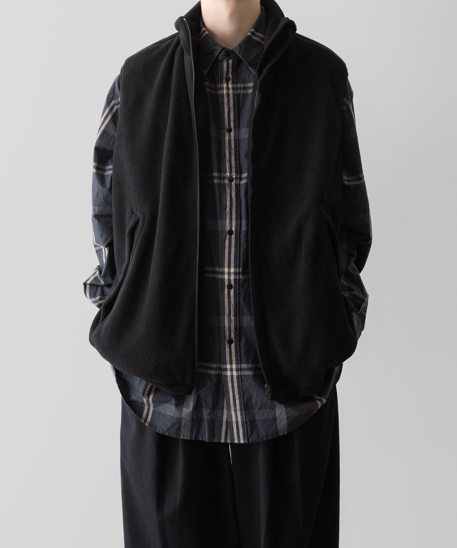 NEITHERS ネイダースのPHOTOGRAPHER L/S SHIRT - CHARCOAL GREY CHECKの公式通販サイトsession福岡セレクトショップ