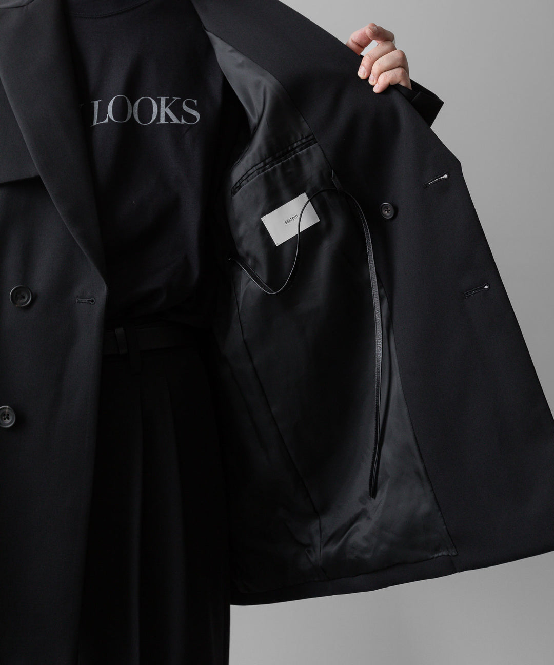 ssstein(シュタイン)の24AWコレクション OVERSIZED LAPELED COMBINATION JACKET - BLACK 公式通販サイトsession福岡セレクトショップ