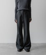 画像をギャラリービューアに読み込む, SUBLATIONS サブレーションズのHEAVY WOOL GABARDINE FLARE EASY TROUSERS - SLATE GREYの公式通販サイトsession福岡セレクトショップ
