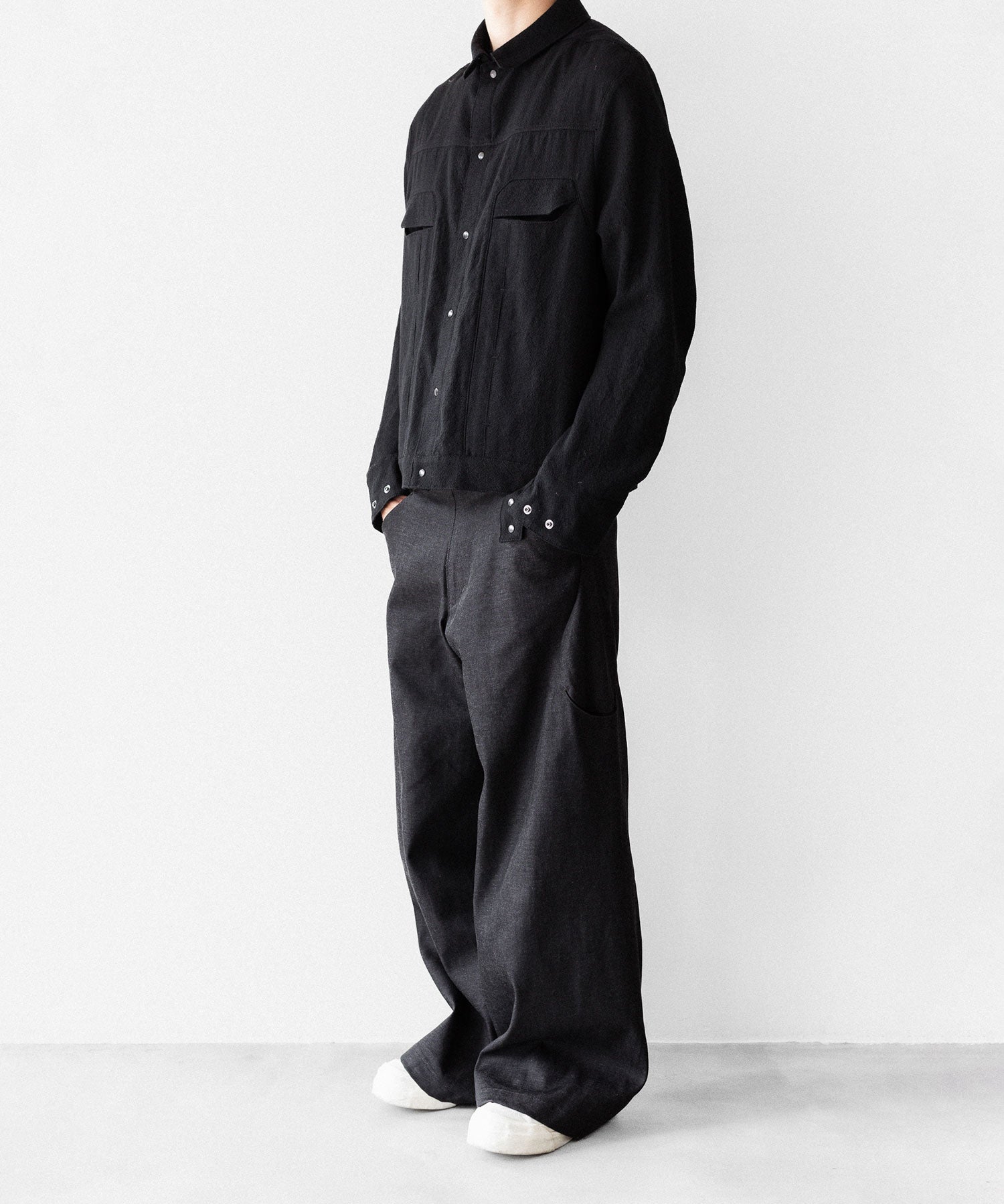 OPPOSE DUALITY オポーズデュアリティの６POCKET PANEL WOOL JACKETのBLACK公式通販サイトsession福岡セレクトショップ