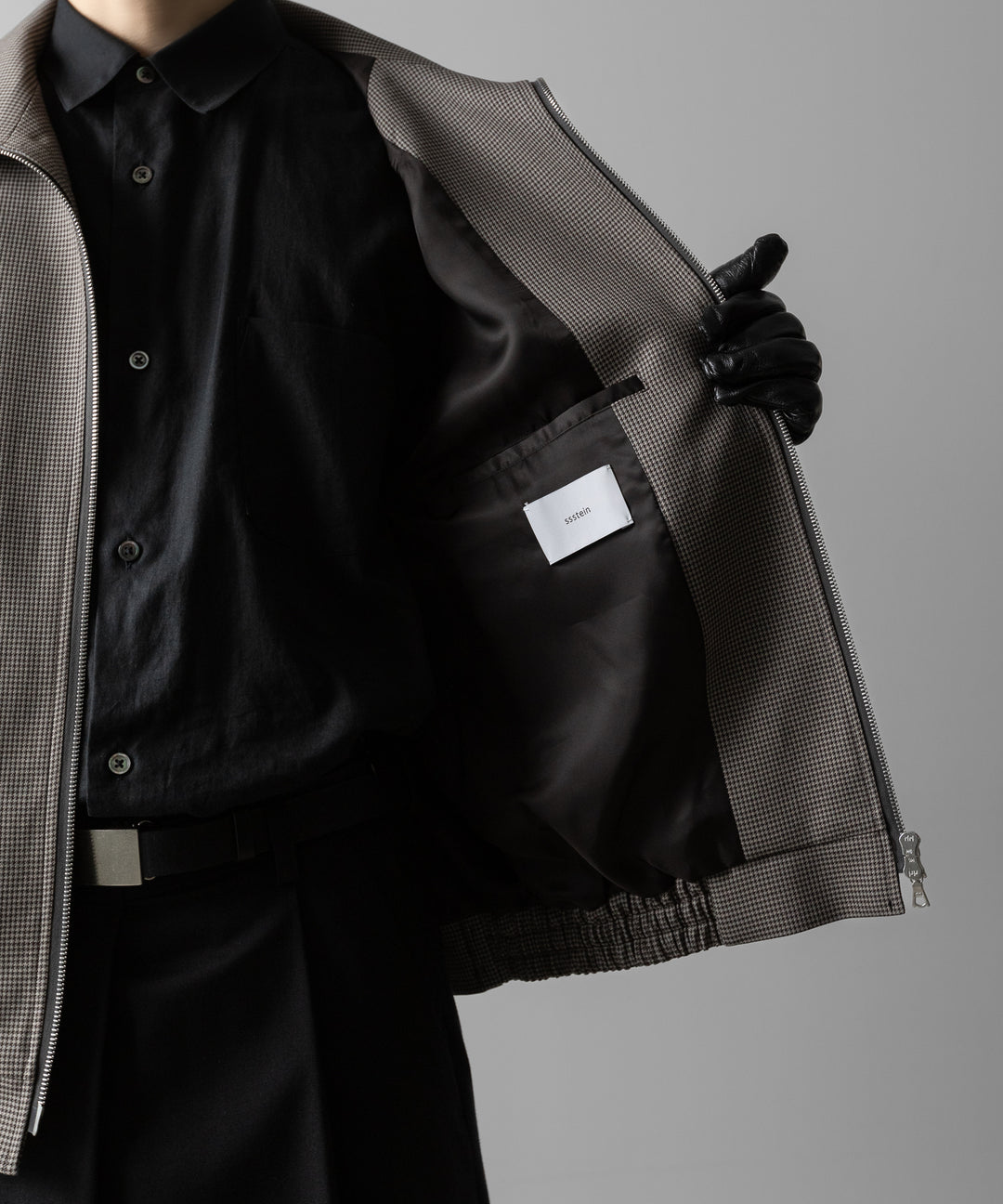 ssstein(シュタイン)のDOUBLE WEAVE HOUNDSTOOTH ZIP UP SHORT JACKET - HOUNDSTOOTHの公式通販サイトsession福岡セレクトショップ
