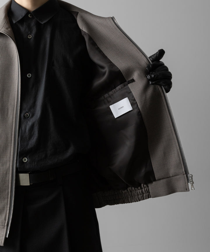 ssstein(シュタイン)のDOUBLE WEAVE HOUNDSTOOTH ZIP UP SHORT JACKET - HOUNDSTOOTHの公式通販サイトsession福岡セレクトショップ