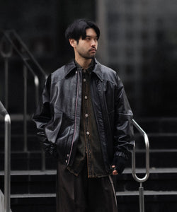 CODA / コーダ】BLACK SYNTHETIC LEATHER CLUB JACKET - BLACK | 公式