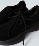 画像をギャラリービューアに読み込む, VEIN ヴェインのCOW LEATHER NUBUCK OVAL SOLE  TRAINER - BLACKの公式通販サイトsession福岡セレクトショップ
