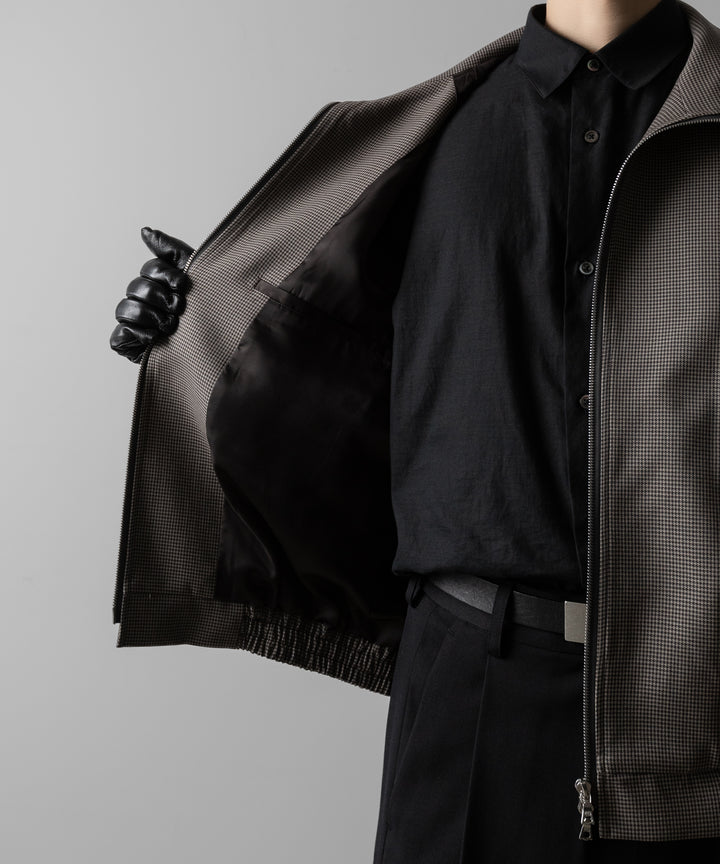 ssstein(シュタイン)のDOUBLE WEAVE HOUNDSTOOTH ZIP UP SHORT JACKET - HOUNDSTOOTHの公式通販サイトsession福岡セレクトショップ