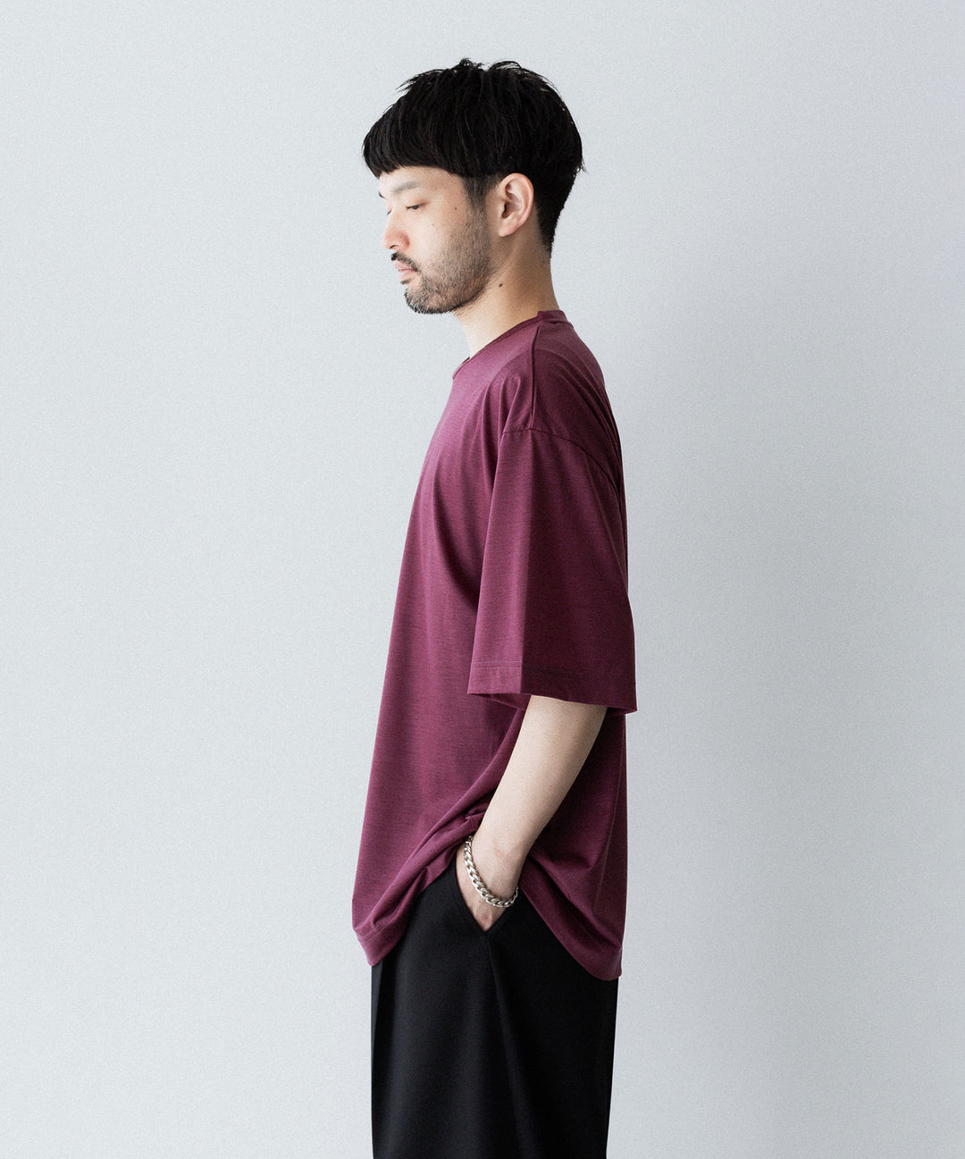 KANEMASA PHIL. カネマサフィル 36G WOOL S/S TEEのWINE RED 公式通販サイトsession福岡セレクトショップ 