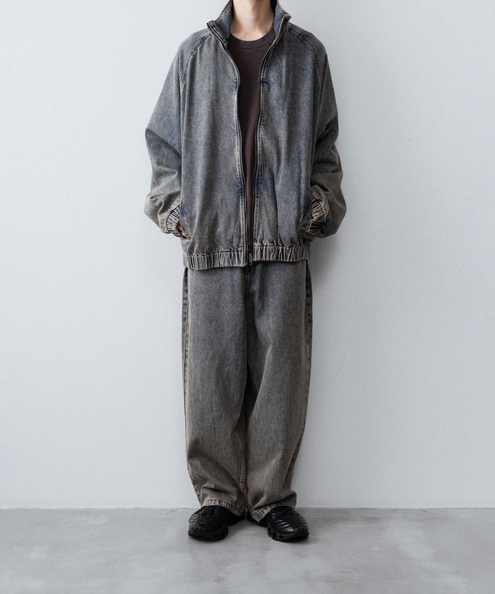 【CODA】GREY ACID WASH EXTENDED CUT LUFT JEANS - GREY ACID WASH