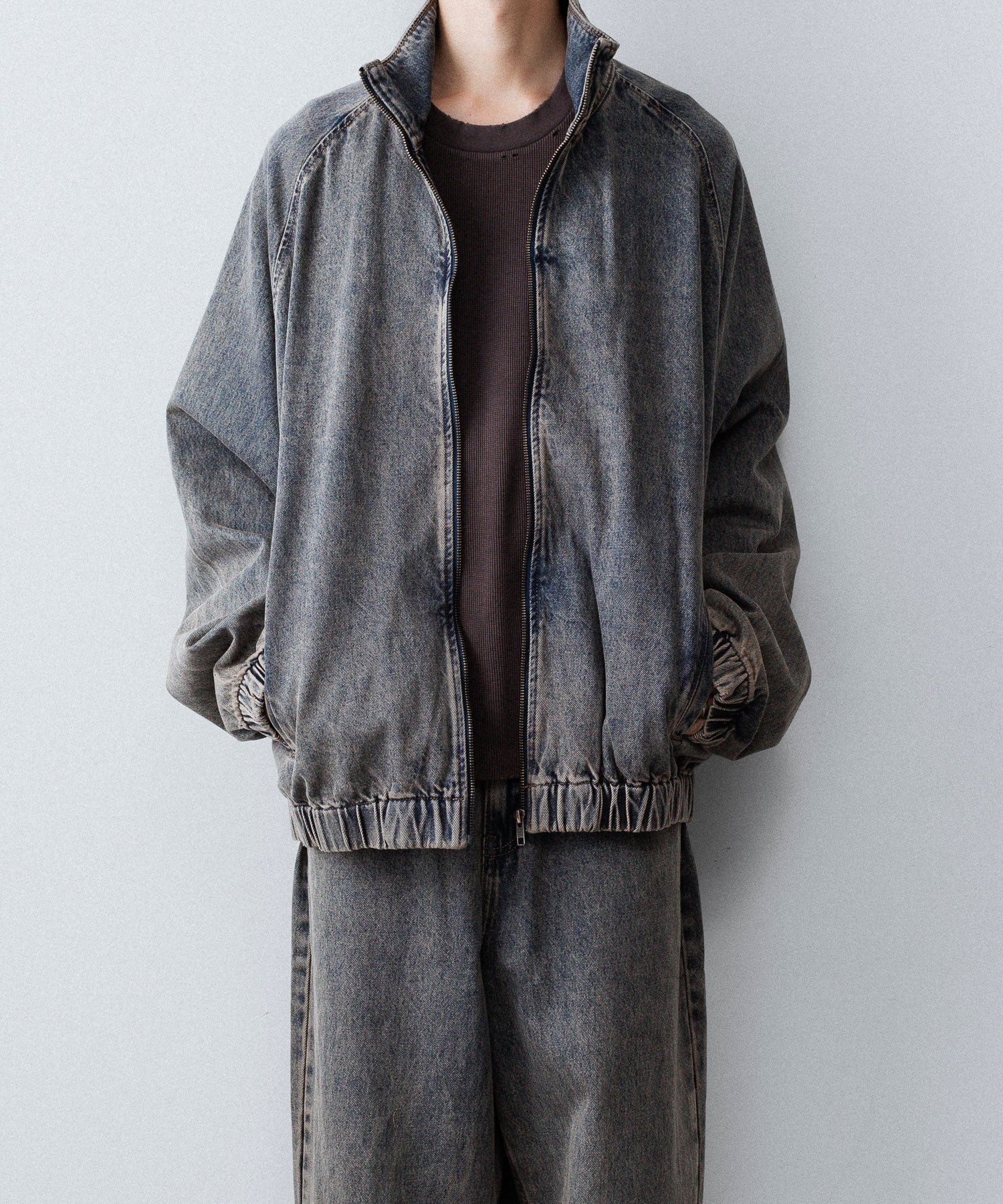 CODA / コーダ】GREY ACID WASH DENIM PRO SPORTS JACKET - GREY