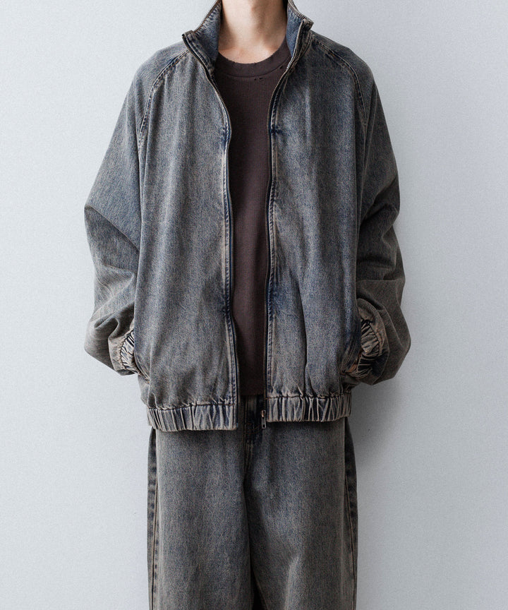 【CODA】GREY ACID WASH DENIM PRO SPORTS JACKET - GREY ACID WASH