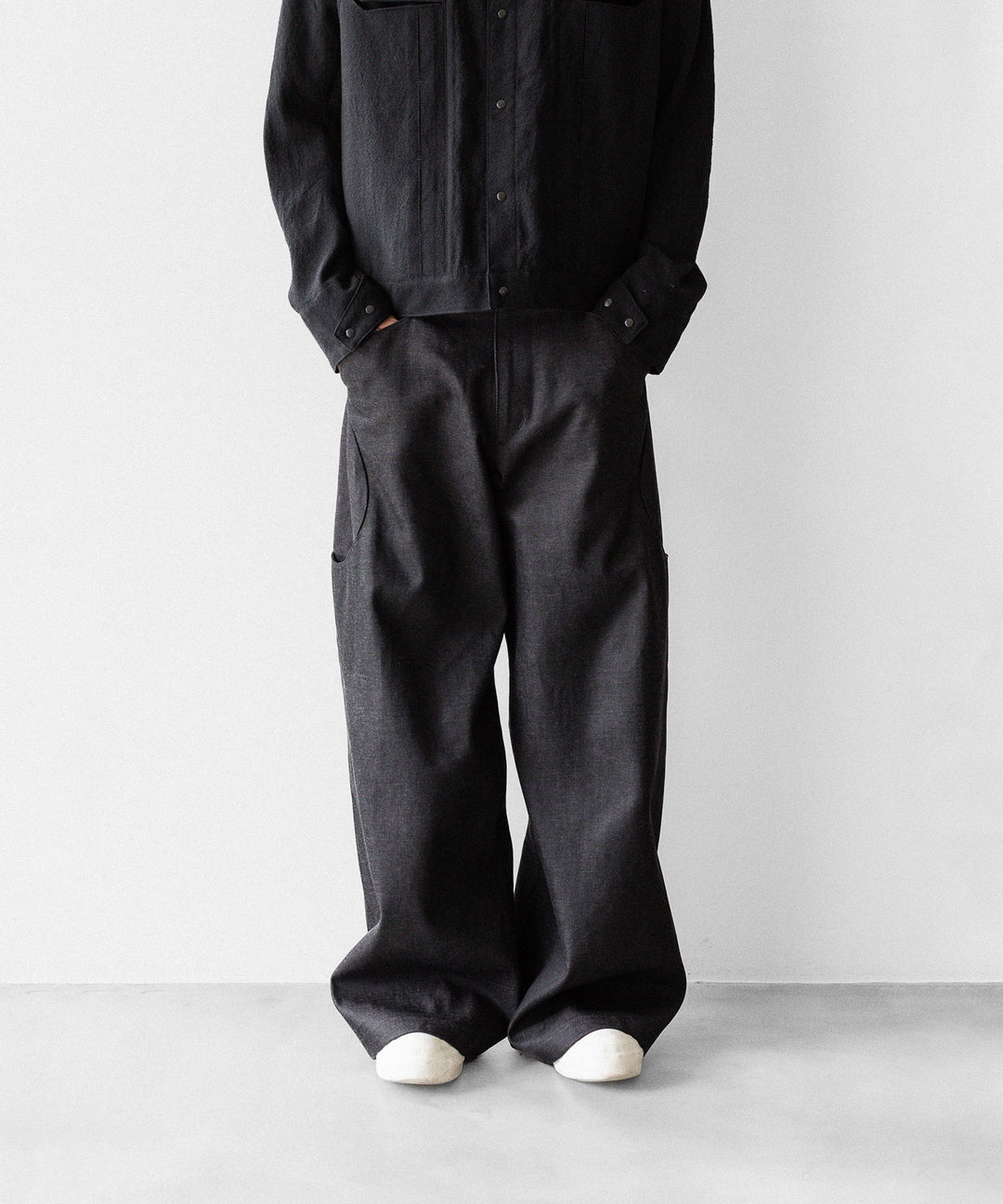 OPPOSE DUALITY オポーズデュアリティの6 POCKET SUB ONG DENIM TROUSERSのBLACK GRAY公式通販サイトsession福岡セレクトショップ