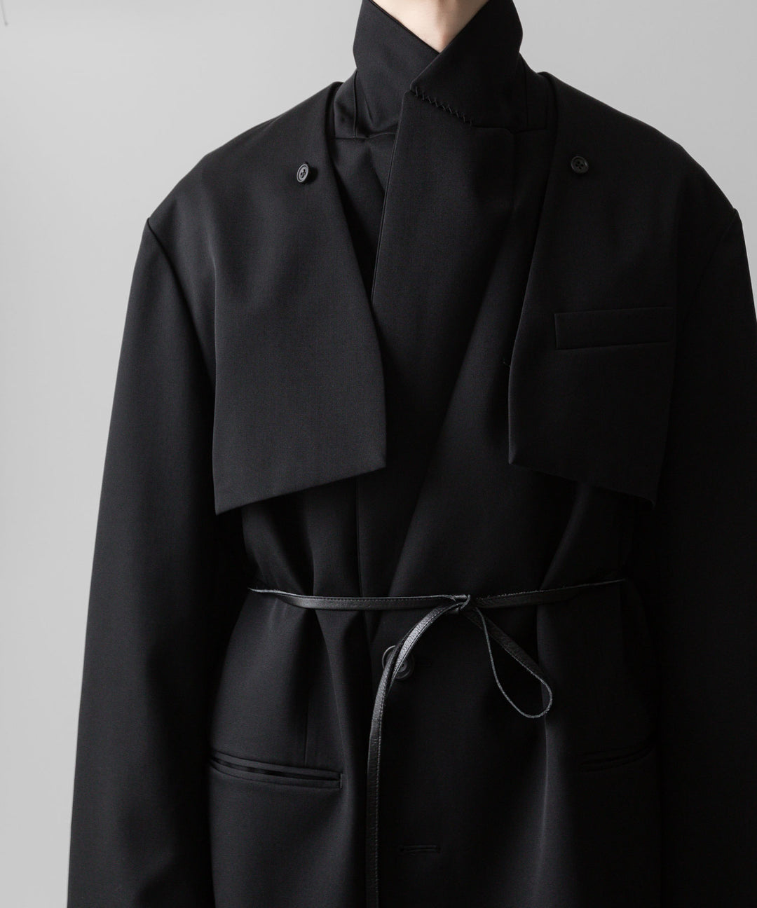 ssstein(シュタイン)の24AWコレクション OVERSIZED LAPELED COMBINATION JACKET - BLACK 公式通販サイトsession福岡セレクトショップ