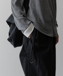 【ANTHEM A】COTTON TWILL NO-BRAINER PANTS - BLACK