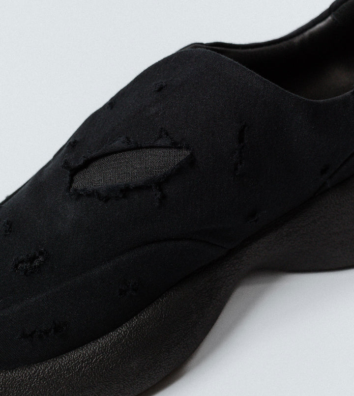 VEIN ヴェインのCOTTON JERSEY x RIPSTOP OVAL SOLE TRAINER - BLACKの公式通販サイトsession福岡セレクトショップ