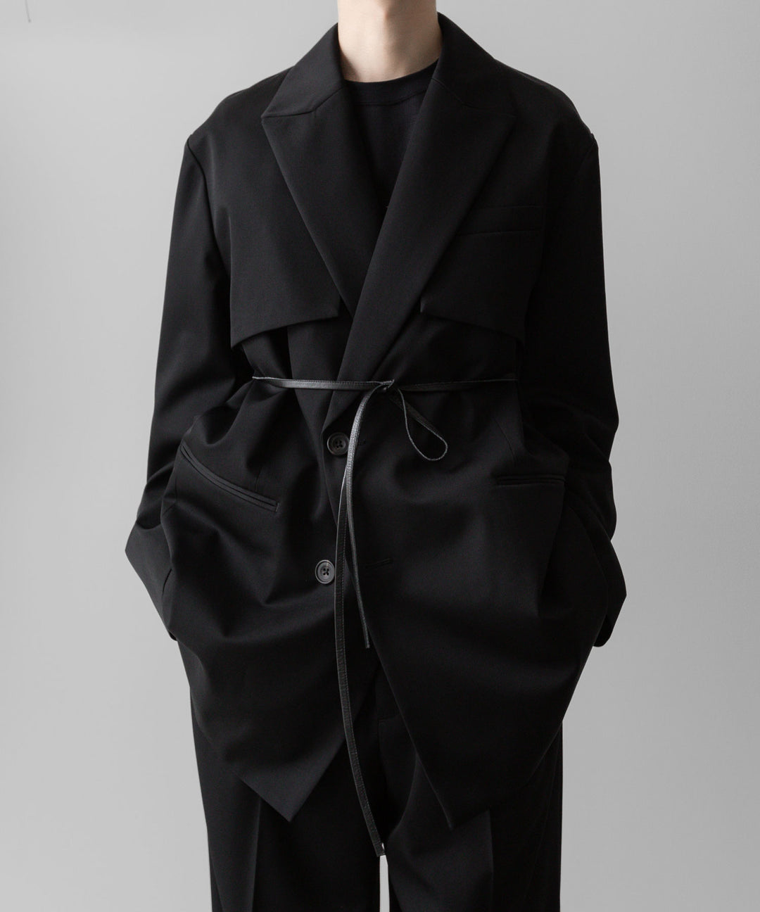 ssstein(シュタイン)の24AWコレクション OVERSIZED LAPELED COMBINATION JACKET - BLACK 公式通販サイトsession福岡セレクトショップ