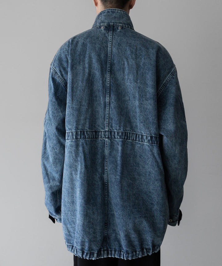 stein(シュタイン)の24SSコレクションCHEMICAL BLEACHED DENIM MODS COATのINDIGO