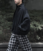 画像をギャラリービューアに読み込む, ssstein(シュタイン)の LIGHT LINEN SHIRRED LIGHT ZIP JACKET - BLACKの公式通販サイトsession福岡セレクトショップ

