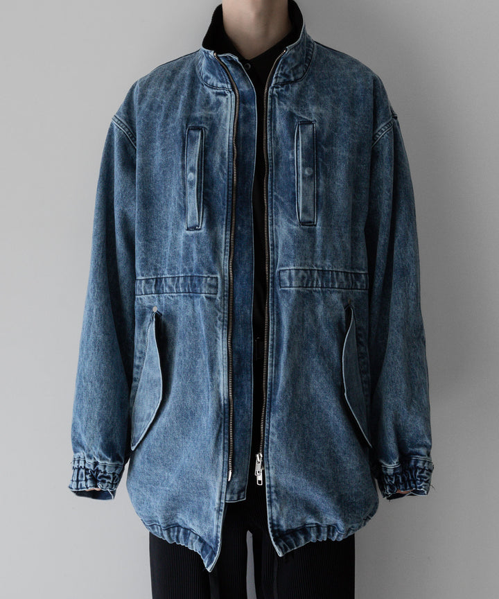 stein(シュタイン)の24SSコレクションCHEMICAL BLEACHED DENIM MODS COATのINDIGO